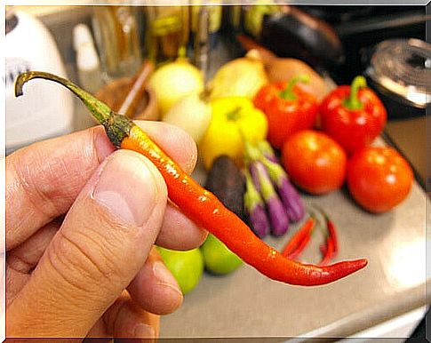 Chili pepper for puree soup