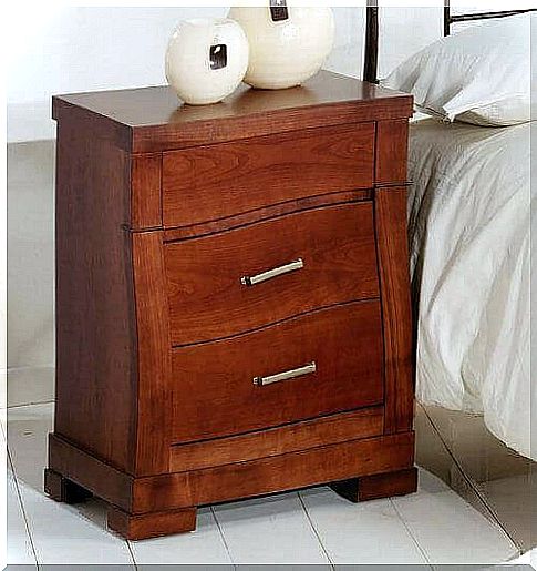 neat bedside table