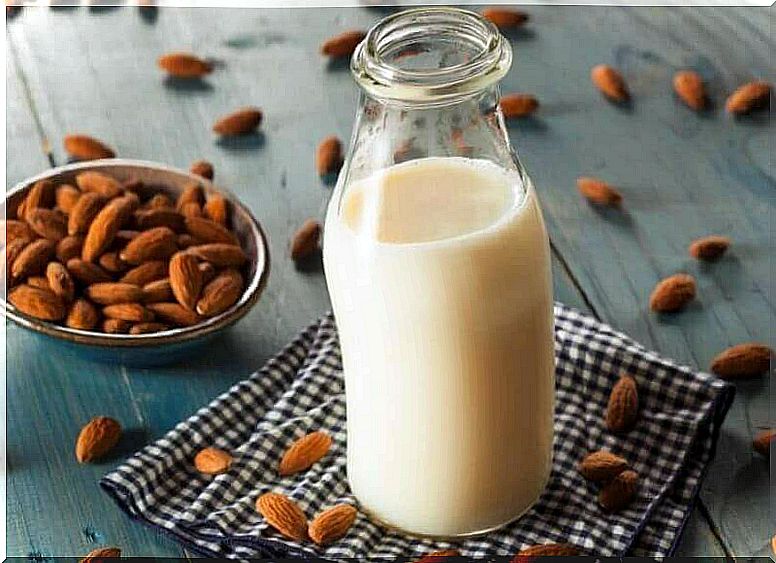 almond milk bottle