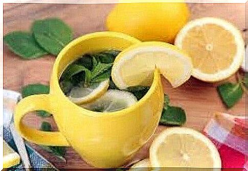 Lemon tea and lemon zest