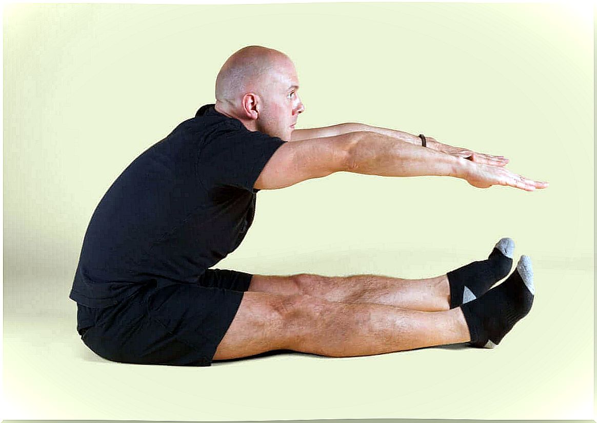 Four simple pilates exercises: rolling.