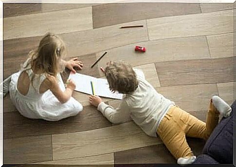 Children can easily scratch the hardwood floor