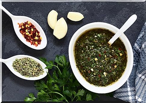 Healthy and delicious chimichurri sauce