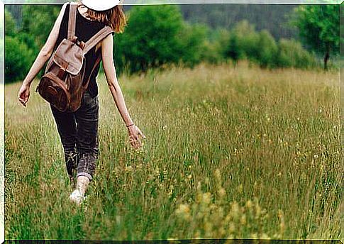 woman in nature