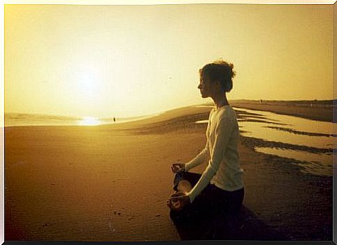 meditating by the sea