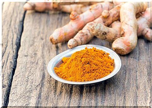 Turmeric on a plate